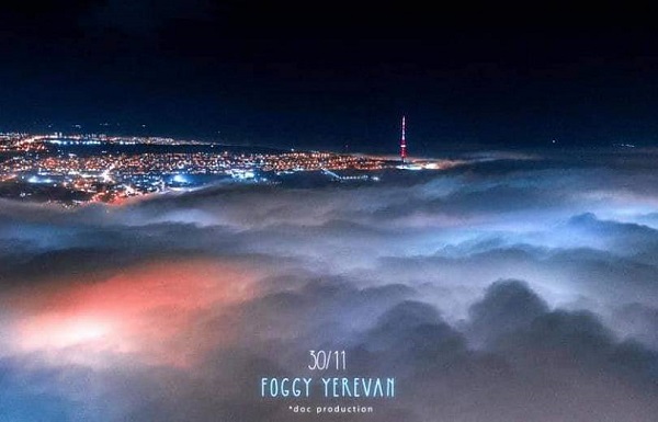 Երևանի երեկվա մառախուղը մոտ 1 կմ բարձրությունից