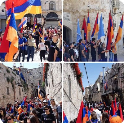 Իսրայելի հայ համայնքի միության երթը՝ Հայոց Ցեղասպանության զոհերի հիշատակին