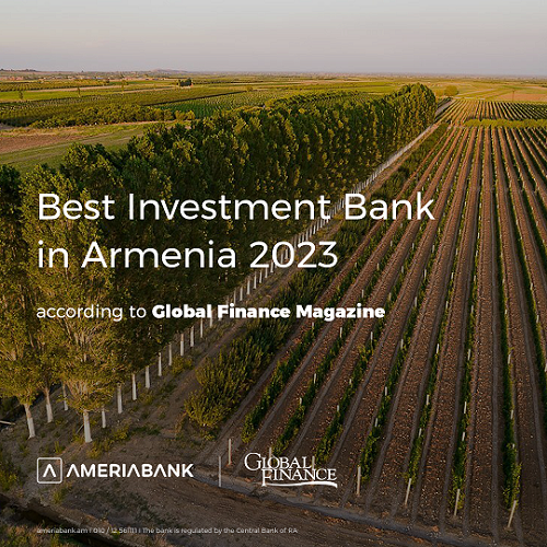 Ameriabank honored as the Best Investment Bank in Armenia for 2023 by Global Finance