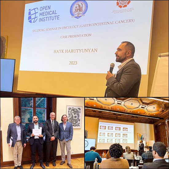 Հայկ Հարությունյանը՝ «Աղեստամոքսային ուռուցքաբանություն» թեմայով սեմինարի լավագույն զեկուցող