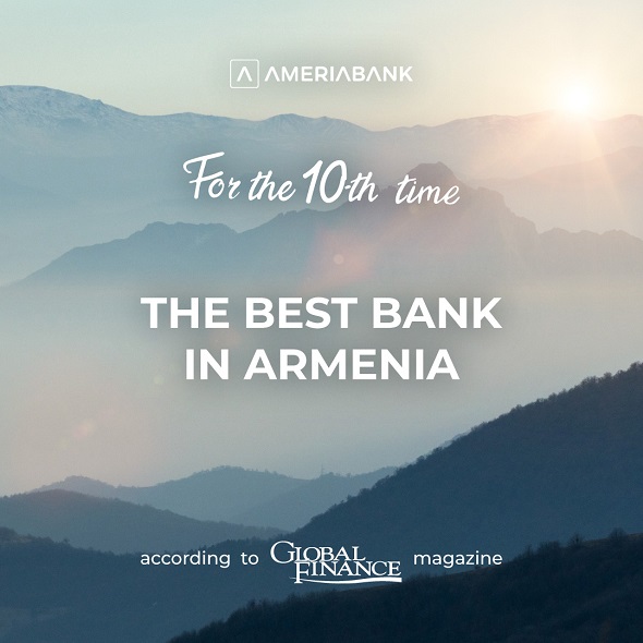Ameriabank named the Best Bank in Armenia for 2024 by Global Finance magazine