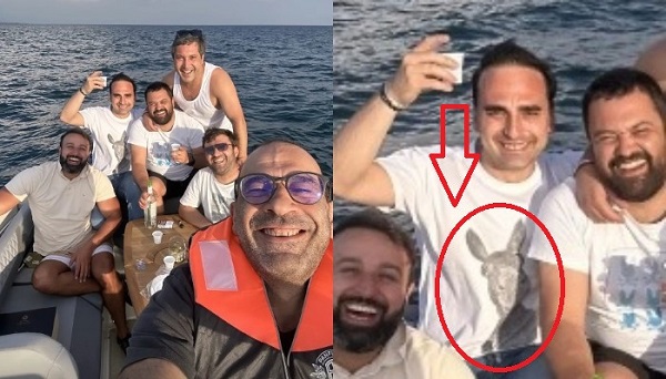 Ավինյանն՝ էշի պատկերով  շապիկով «տժժում է» Սևանում