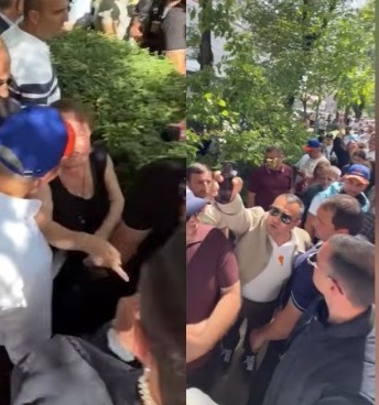 «Նիկոլի ծախված շուն, ընկերներդ զոհվել են»․ վեճ արցախցի կնոջ և ՔՊ-ականների միջև