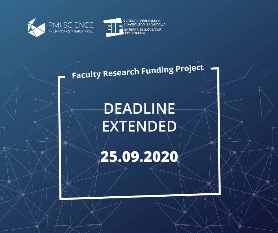 Հետազոտական աշխատանքների ֆինանսավորման ծրագրին դիմելու  վերջնաժամկետը երկարացվել է